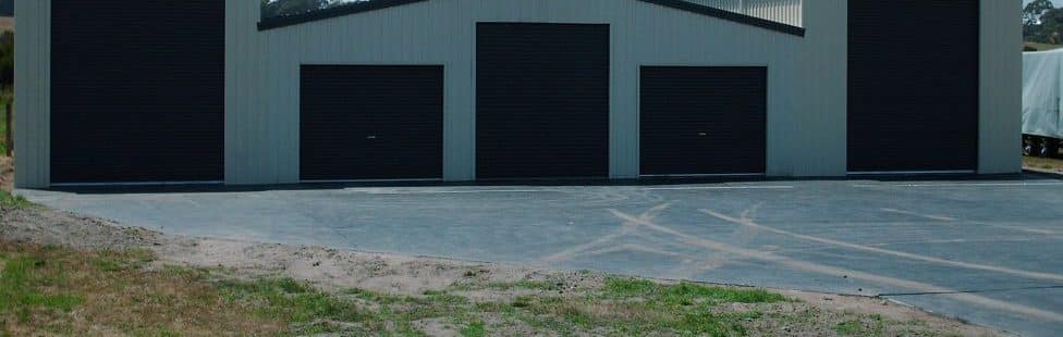 An expansive garage styled like an American barn.