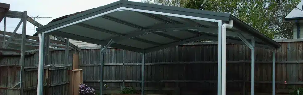 Double Gable Roof Steel Carport